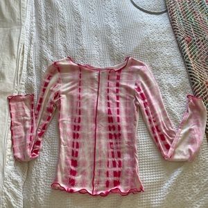Princess Polly mesh Tie dye long sleeve